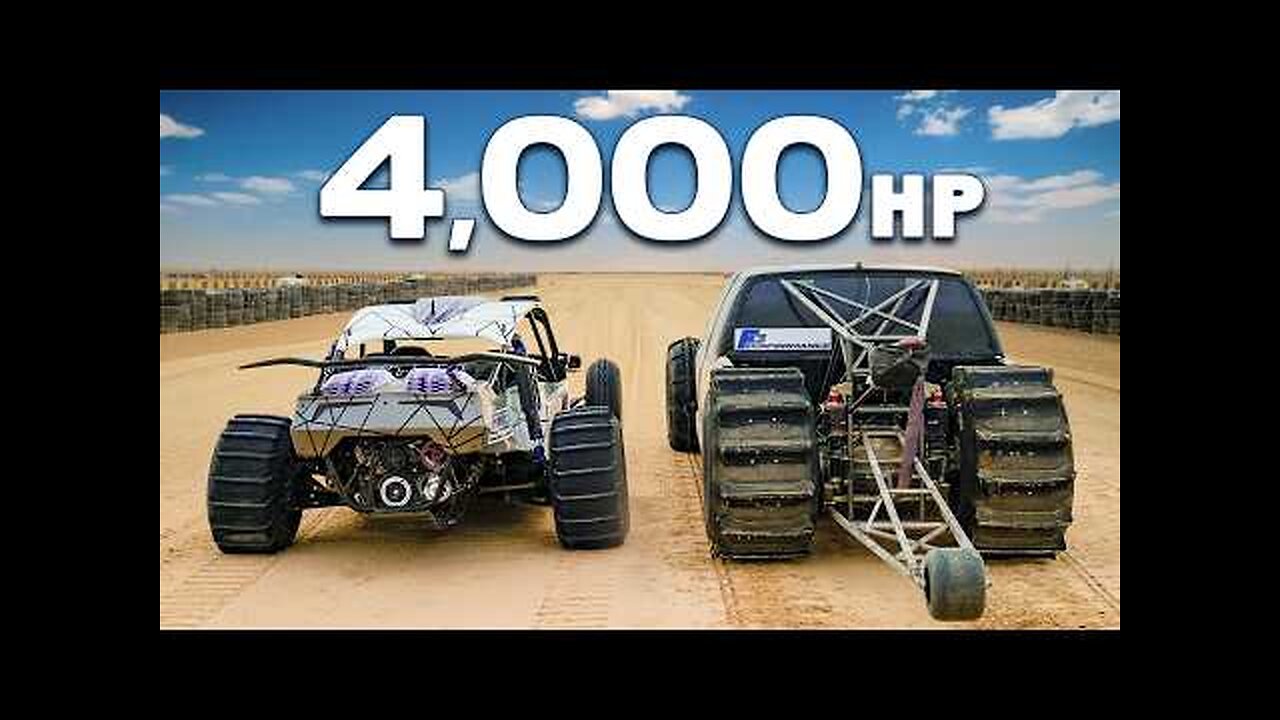 4,000hp V8 Dragsters: SAND DRAG RACE
