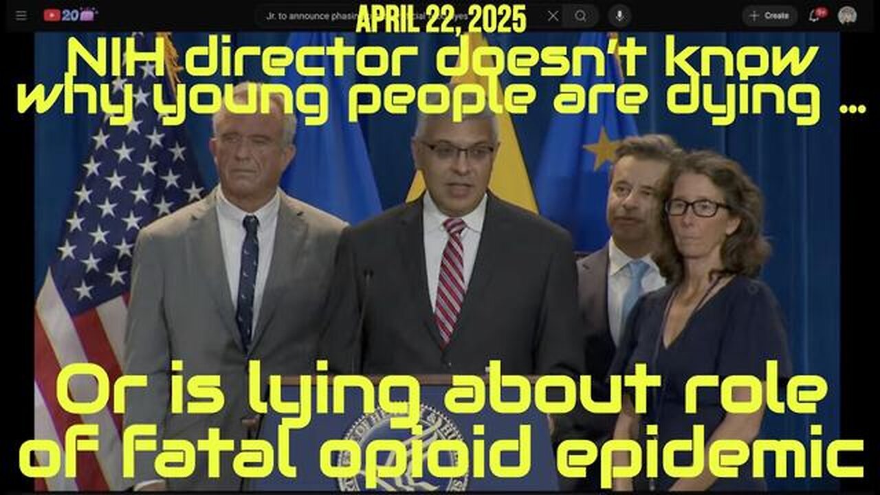 NIH Director Jay Bhattacharya doesnt know about opioid epidemic (bad) or is covering it up (worse)