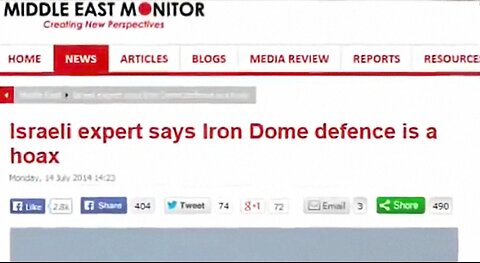 Israel Iron Dome Is Fake