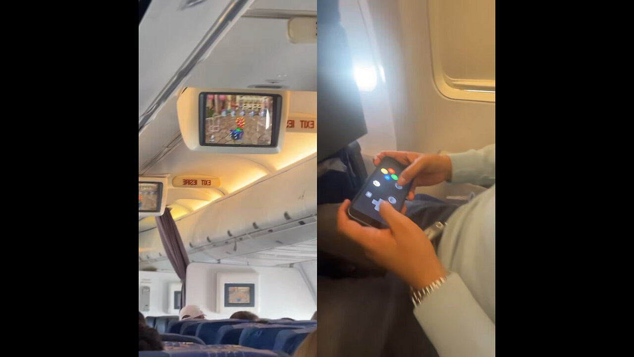 Pasajeros aburridos decidieron jugar 'Mario Kart' de forma inusual