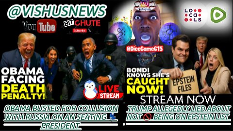 Obama Busted For Russia Collusion & Trump Allegedly Lied About Being On Epsteinn's List #VishusTv 📺