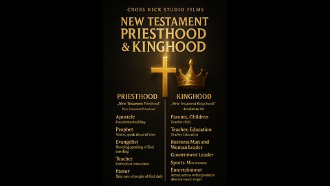Cross kick Studio Films New Testament priesthood New Testament kinghood