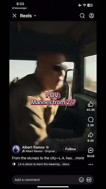 POV : marines on the way for riots in LA