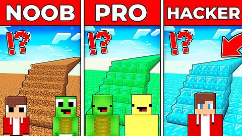 JJ And Mikey And Banana NOOB vs PRO vs HACKER Bridge Challenge in Minecraft