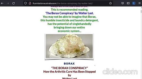 The Best Single Source of Information about Sodium Borate: 'The Borax Conspiracy' by Walter Last