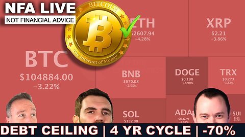 NFA LIVE: DEBT CEILING GONE. 4 YEAR CYCLE OVER & BITCOIN BALANCE.