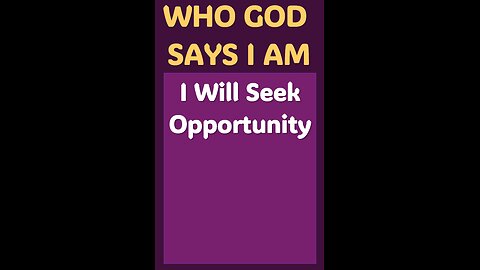 I SEEK OPPORTUNITY #wordofgod #soldier #peace #courage #strength #jesus #god #love #purpose #honor