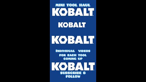 Kobalt Mini Plumbing Tool Haul