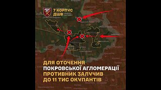 ‼️ Situation at the frontline: ▪️Russians hung flag at the entrances to Pokrovsk.