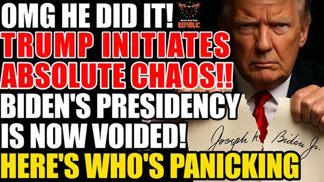 OMG HE DID IT! TRUMP INITIATES ABSOLUTE CHAOS! Biden Presidency is Now VOID! Heres Whos PANICKING!