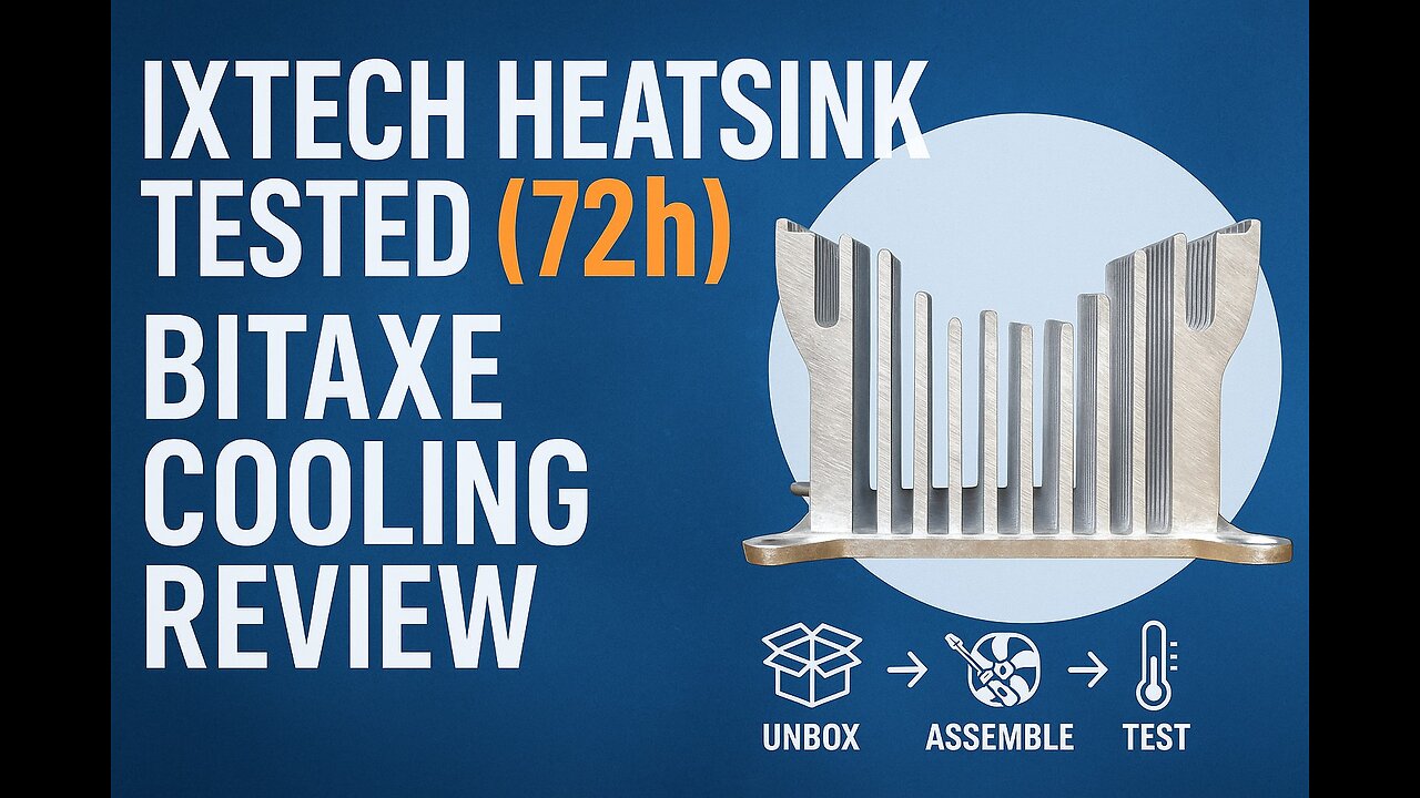 IxTech Bitaxe Heatsink Review – Unboxing, Assembly & 72h Temperature Results