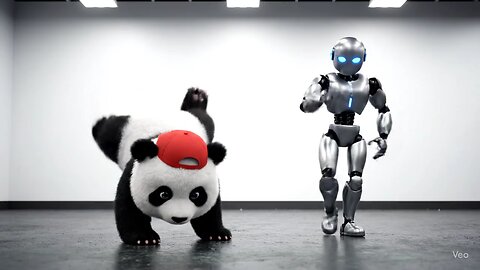 Panda Dance with Ai Robot