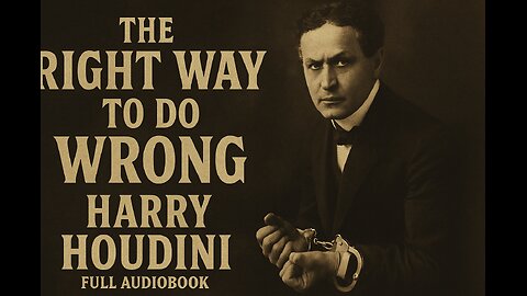 The Right Way to Do Wrong by Harry Houdini | Full Audiobook | Crime, Scams & Secrets