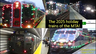 The 2025 holiday trains of the Metropolitan Transportation Authority! (Metro North, LIRR & Subway)