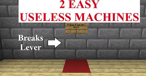 How To Build 2 Easy Useless Machines In Minecraft Bedrock