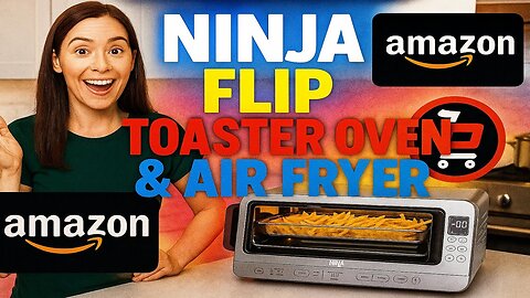 Ninja Flip Toaster Oven & Air Fryer 8 in 1 Countertop Oven