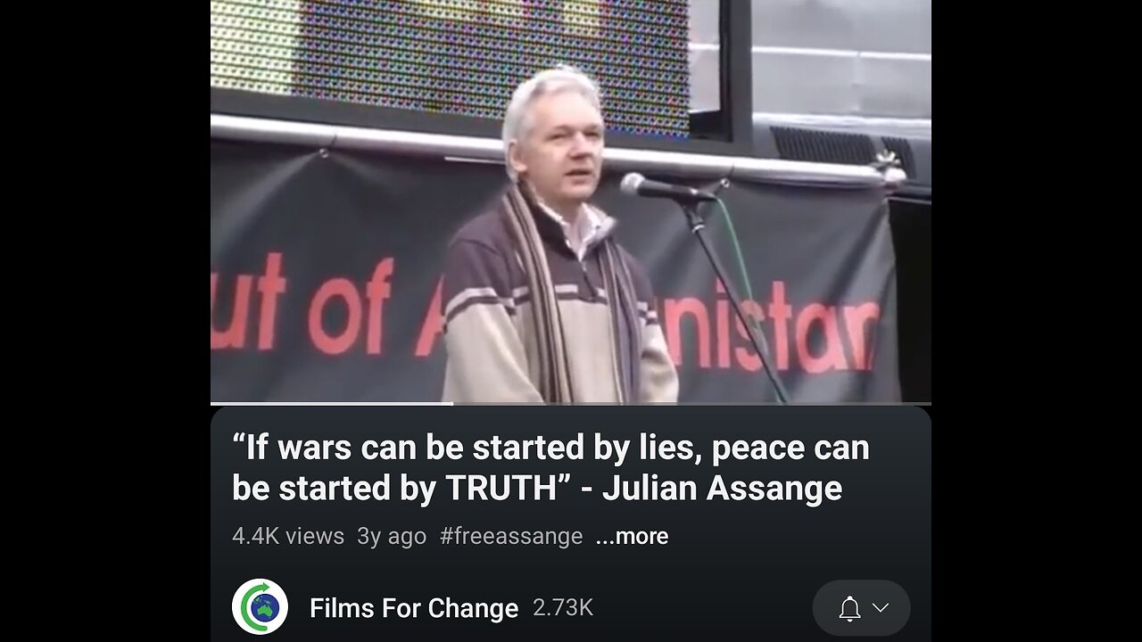 "If wars can be started by lies, then peace can be started by truth"