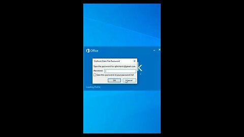 recover password in Outlook