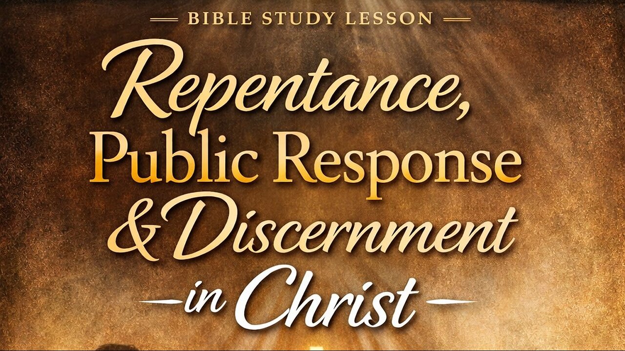Repentance, Public Response & Discernment In Christ.
