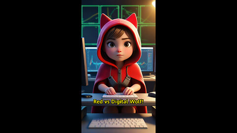 Red vs Digital Wolf! | #cartoon #shorts #digitalworld