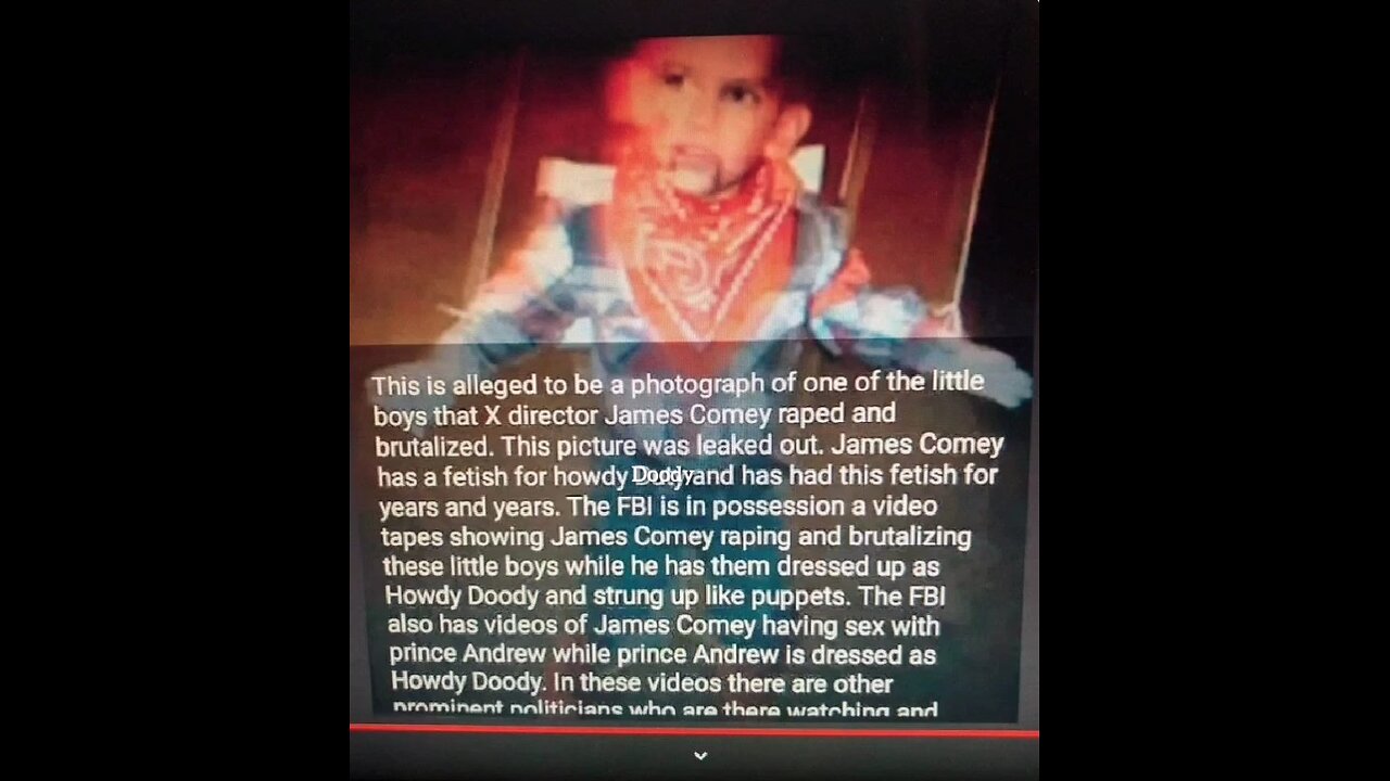 Alleged Blackmail Tape Of Comey And Prince Andrew Raping Children