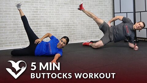 5 Min Buttocks Workout for Men & Women - 5 Minute Butt Exercises & Glutes Workout at Home