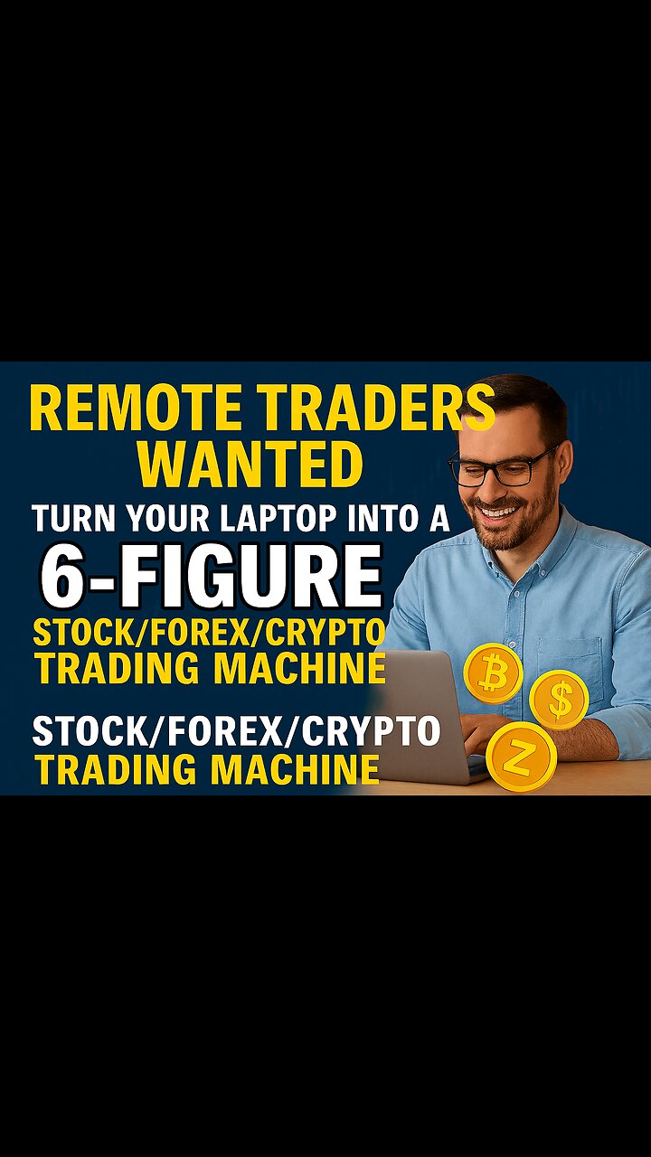Remote Traders Wanted: Turn Your Laptop Into A 6-Figure Stock/Forex/Crypto Trading Machine