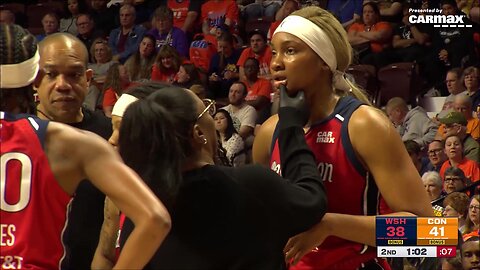 Rookie Kiki Iriafen takes hit to mouth | WNBA women's basketball