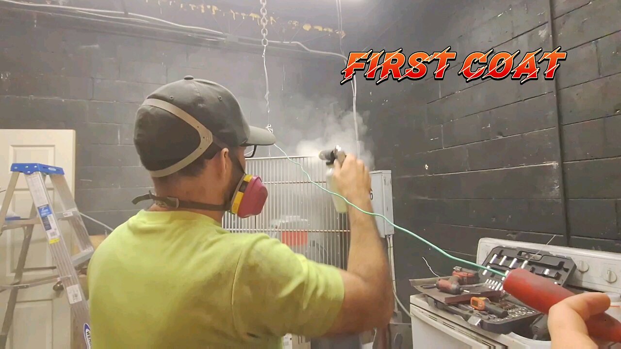 Powdercoating cooler shelves