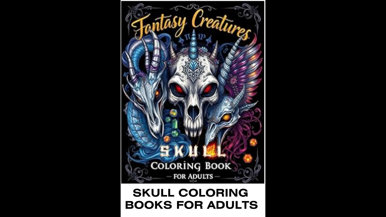 Sugar Skulls Coloring Books for Adults #skulls #skull #skullart #horror #horrorshorts #creatures