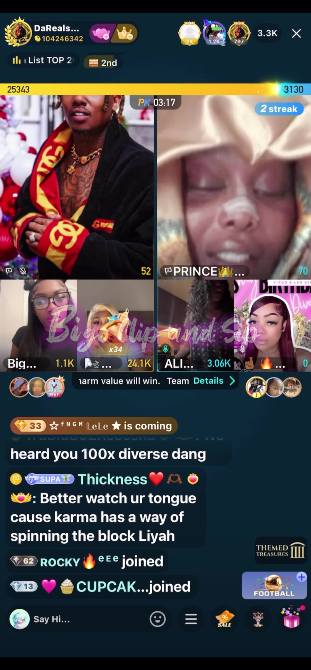 Team PK Gucci Liyah Ms Diverse Supa Chi Storm Pablo 8/19/25 #bigoclipandsip