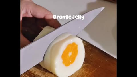 Fresh orange and Milky Jelly