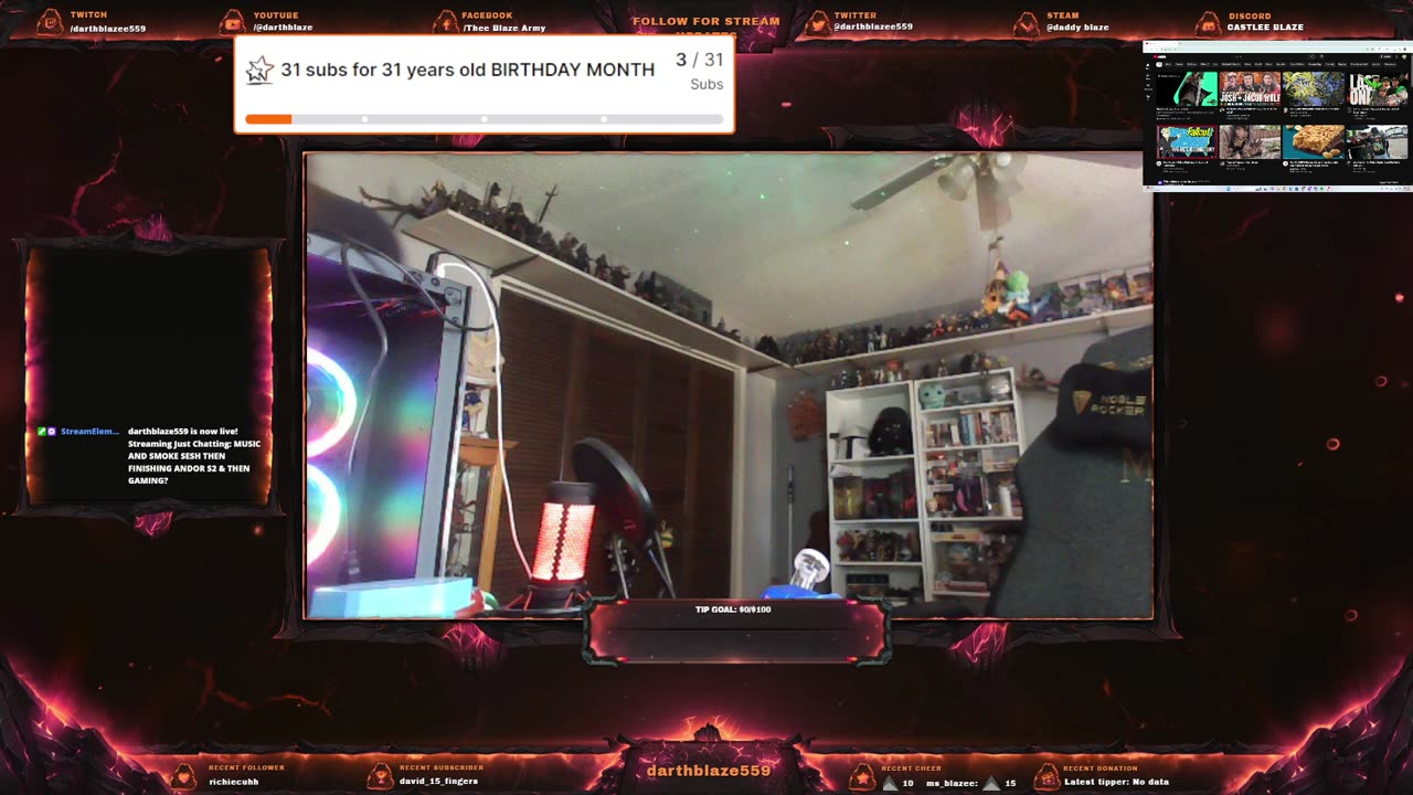 MUSIC AND SMOKE SESH THEN FINISHING ANDOR S2 & THEN GAMING?