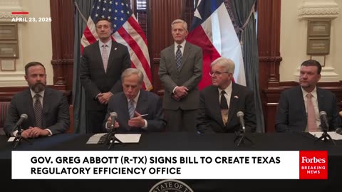 BREAKING NEWS: Gov. Greg Abbott Signs Bill To Create Texas Regulatory Efficiency Office