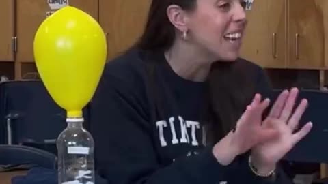 Carbon dioxide, visualized (with hilarious reaction from the students)