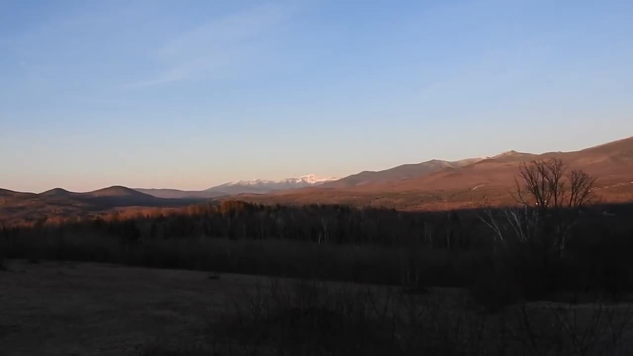 ZOOMING FROM MOUNT WASHINGTON (NEW HAMPSHIRE AND TYCHO CRATER ON THE MOON