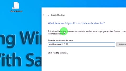 how to create shutdown icon