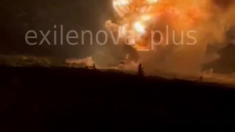 🤩😮 Reported as a hit in the ammunition depot in Khartsyzsk.