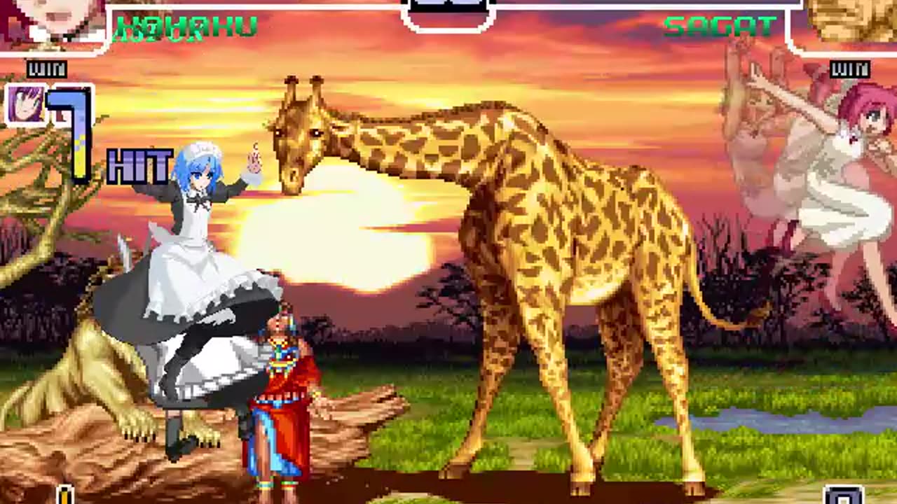 Hisui, Kohaku, and Mech Hisui (Me) vs Sagat