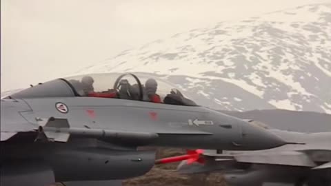 Vintage Norwegian F16s Footage from 1994