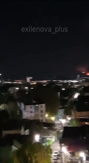 New footage of the UAV attack on the marine oil terminal in Tuapse last night, and the