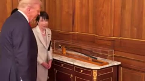 PM Takaichi gifts President Trump... PM Abe’s putter ❤️⛳️ & golf bag signed by Hideki Matsuyama