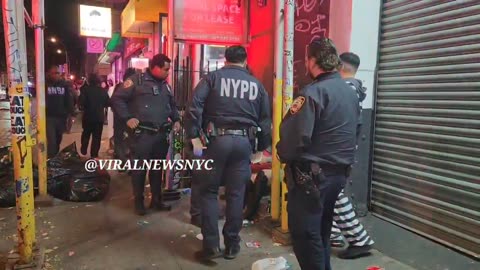 The West village NYC. Witnesses state that two guys jumped a female after words