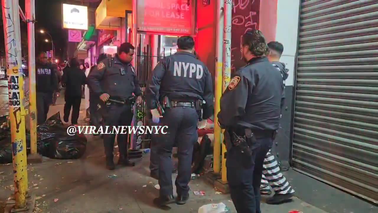 The West village NYC. Witnesses state that two guys jumped a female after words