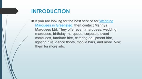 Best Wedding Marquees in Greensted