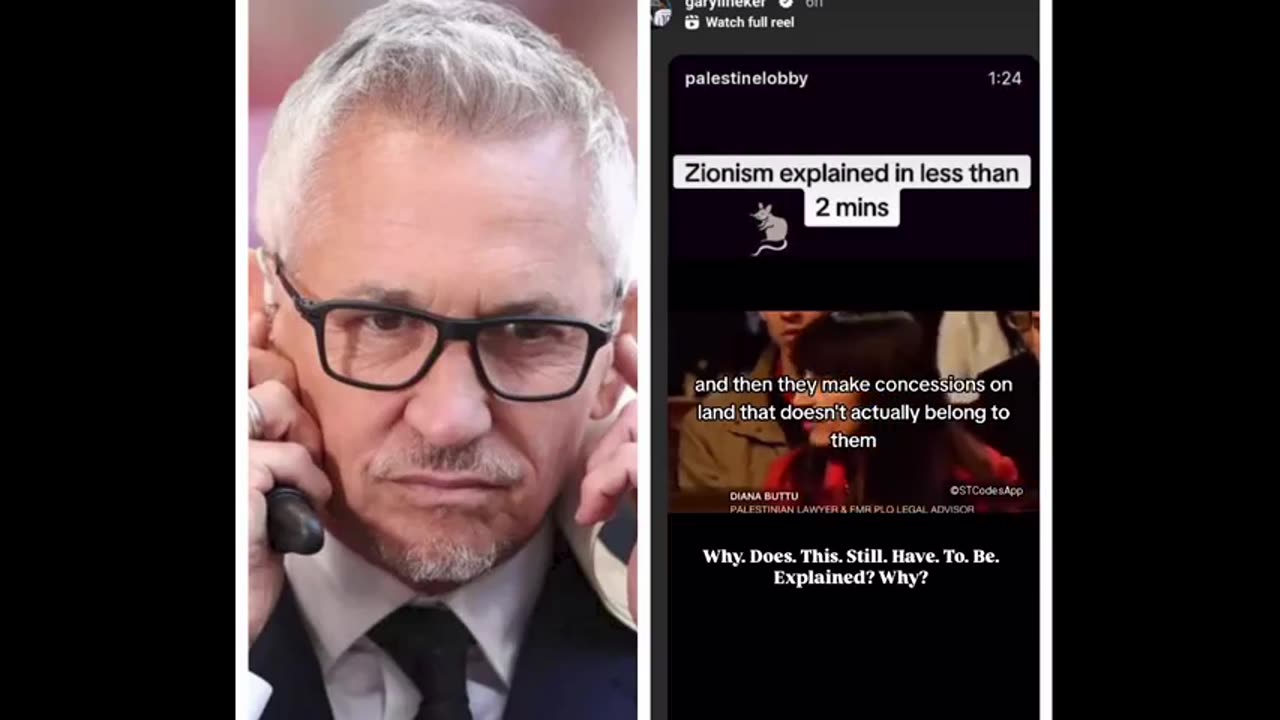 Gary Lineker faced backlash after sharing 'Zionism explained' reel
