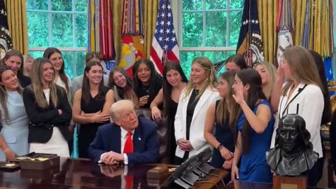 President Donald J. Trump welcomes BK Selects, the US national hockey champions, to the Oval Office.