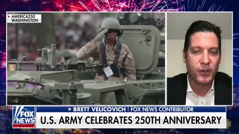 At the military parade, the US Army displays robot dogs and drones.