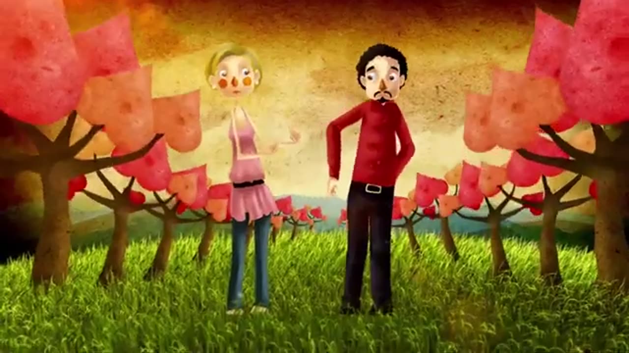 Animated Love Story | Romantic Cartoon Background Video