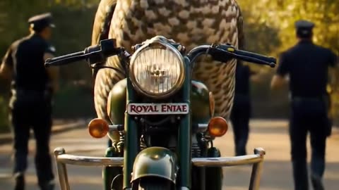 OMG!! 😱😱 Hen ride Royal enfield bike 😅🤣